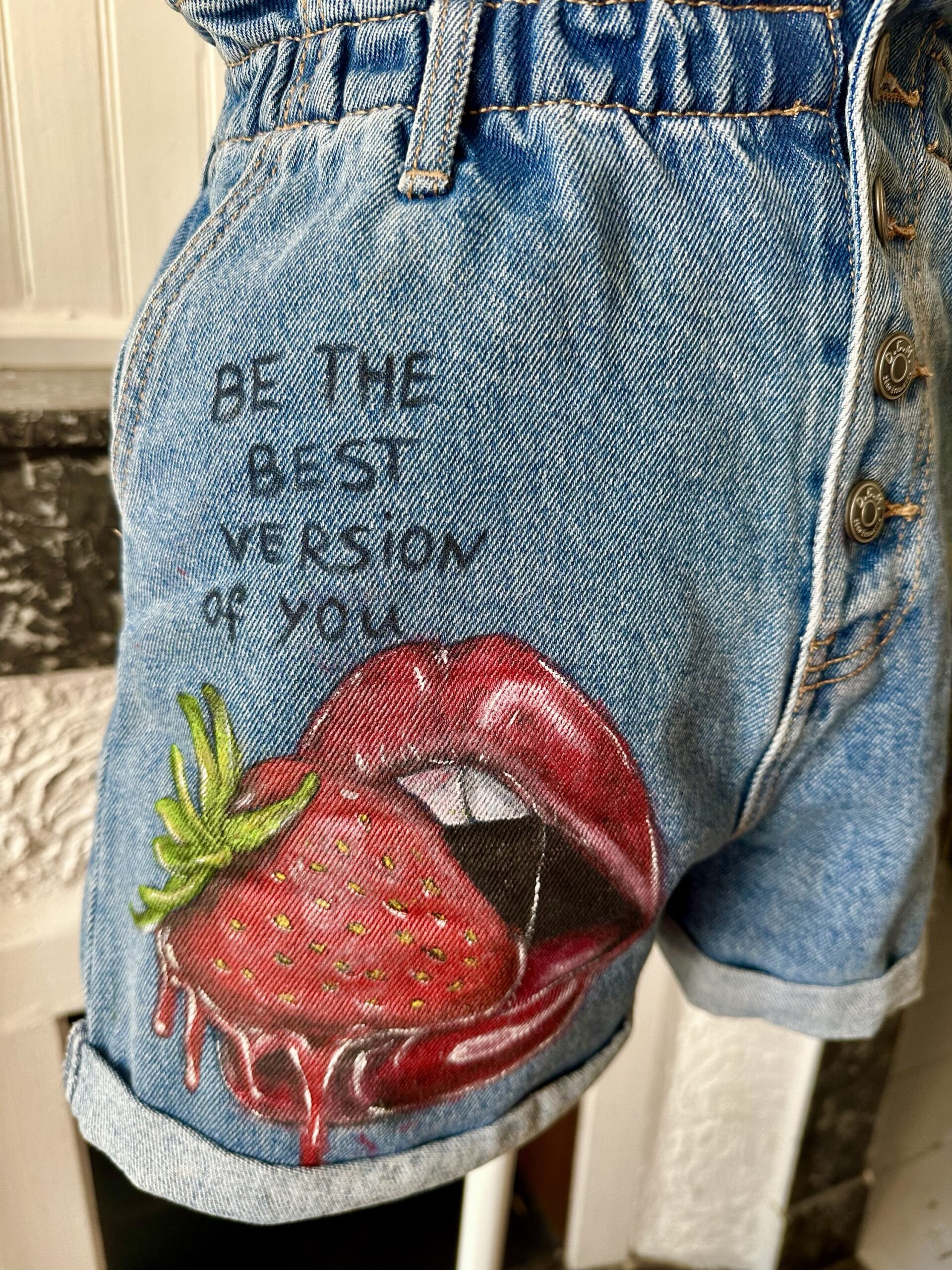 🍓Strawberry Denim Shorts - Image 3